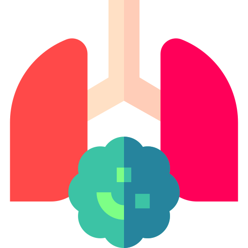 cancer du poumon Basic Straight Flat Icône