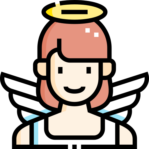 Angel Detailed Straight Lineal color icon