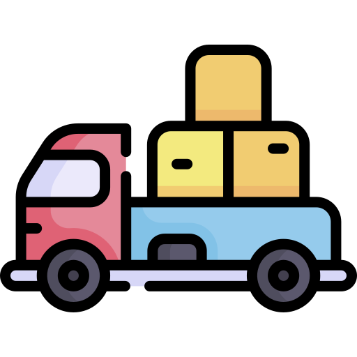 Pick up truck Kawaii Lineal color icon