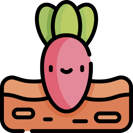 Морковь Kawaii Lineal color иконка