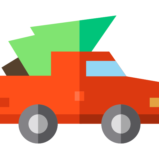 pick-up vrachtwagen Basic Straight Flat icoon