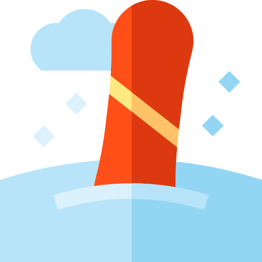 Snowboard Basic Straight Flat icon