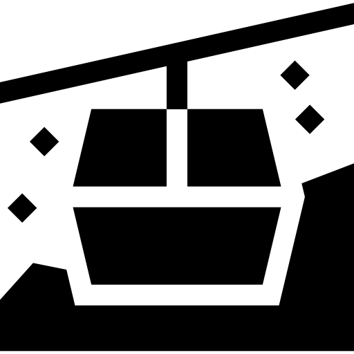 케이블카 캐빈 Basic Straight Filled icon