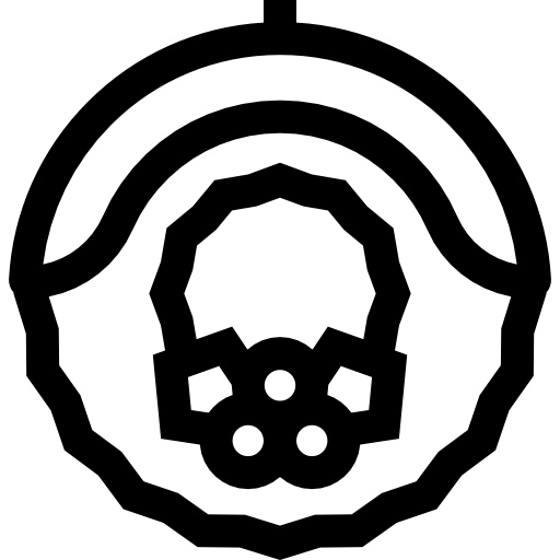 corona de navidad Basic Straight Lineal icono