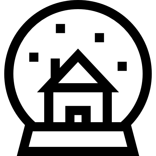 Śnieżna kula Basic Straight Lineal ikona