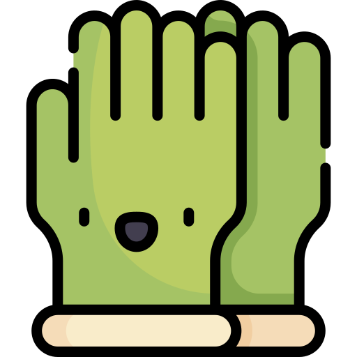 guantes de la mano Kawaii Lineal color icono