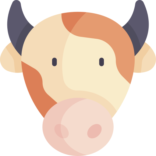 Cow Kawaii Flat icon