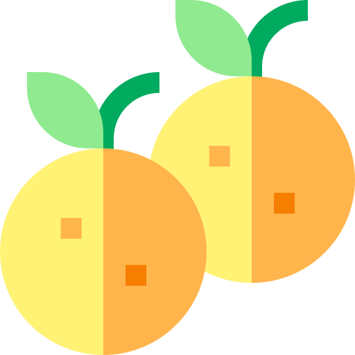des oranges Basic Straight Flat Icône