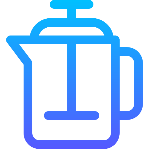 French press Basic Gradient Lineal color icon