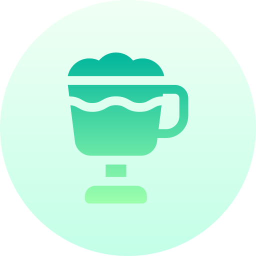Irish coffee Basic Gradient Circular icon
