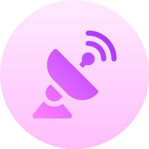 Parabolic antenna Basic Gradient Circular icon