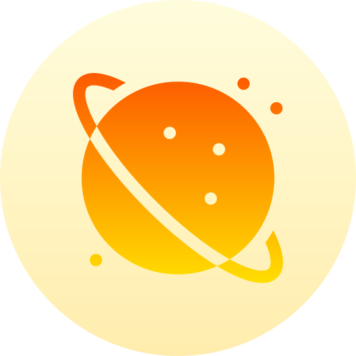 토성 Basic Gradient Circular icon