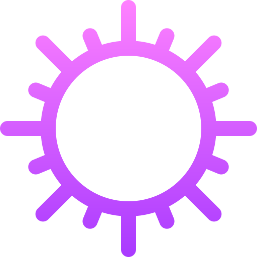 słońce Basic Gradient Lineal color ikona