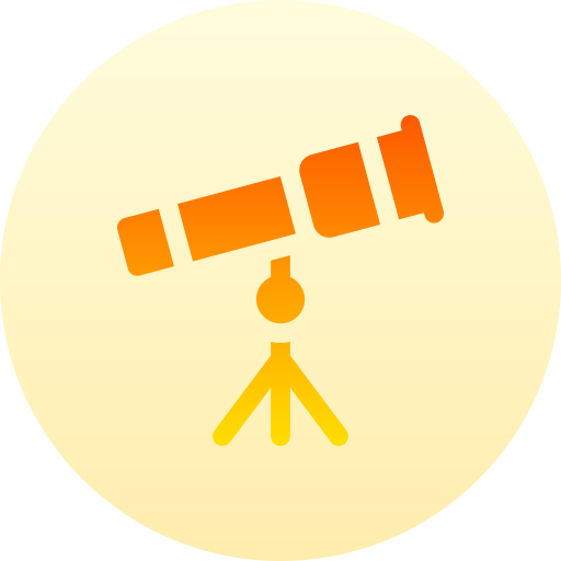 망원경 Basic Gradient Circular icon