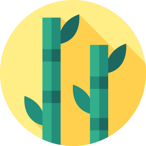 bamboe Flat Circular Flat icoon