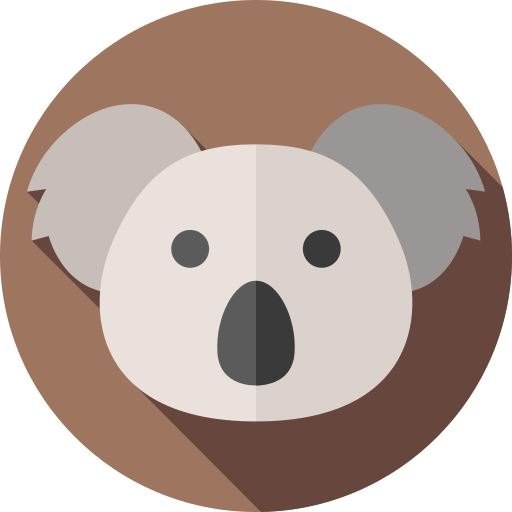 koala Flat Circular Flat ikona
