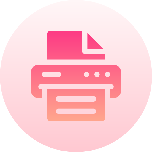 impresora Basic Gradient Circular icono