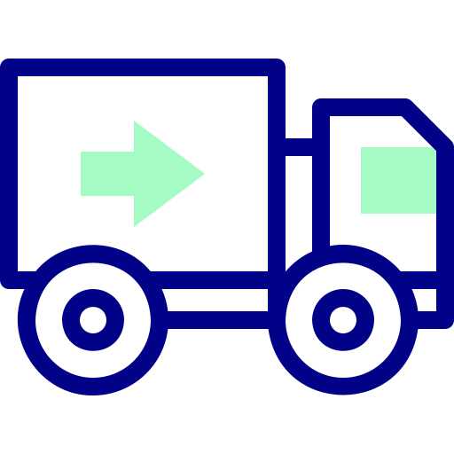 トラック Detailed Mixed Lineal color icon