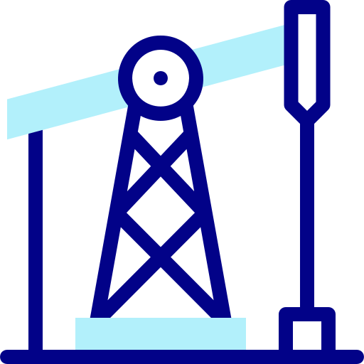 Pumpjack Detailed Mixed Lineal color icon
