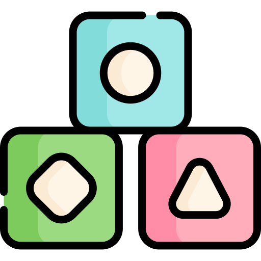 cubo Kawaii Lineal color icona