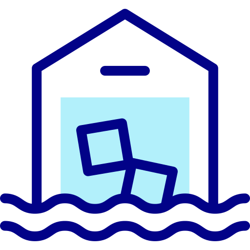 inundación Detailed Mixed Lineal color icono