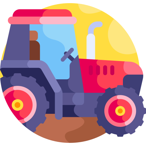 Tractor Detailed Flat Circular Flat icon