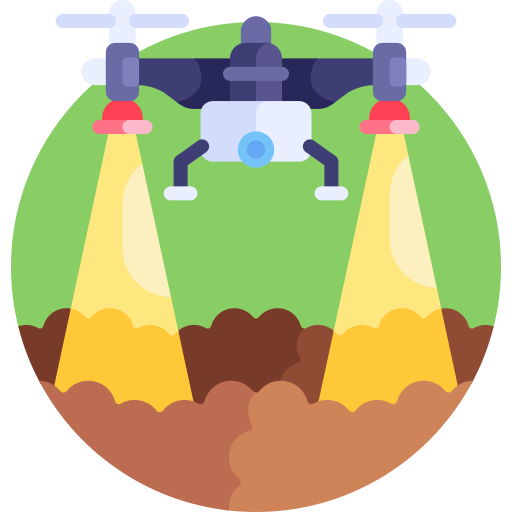 drone Detailed Flat Circular Flat icona