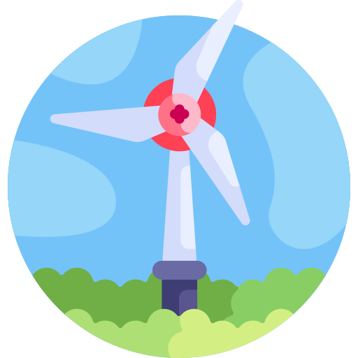 Ветряная мельница Detailed Flat Circular Flat иконка