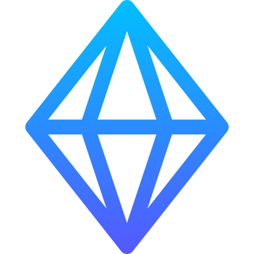 diamante Basic Gradient Lineal color icono