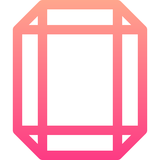 Diamond Basic Gradient Lineal color icon