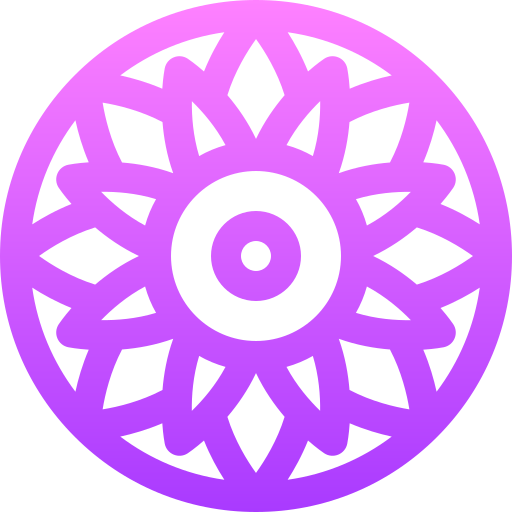 mandala Basic Gradient Lineal color ikona