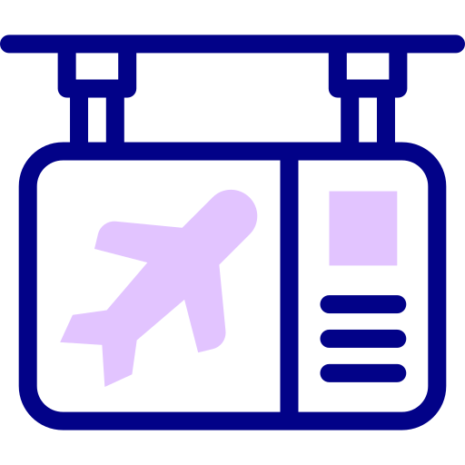 공항 Detailed Mixed Lineal color icon