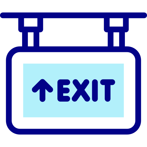 Exit Detailed Mixed Lineal color icon