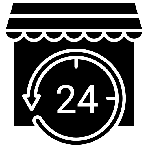 otwarte 24 godziny Generic Glyph ikona