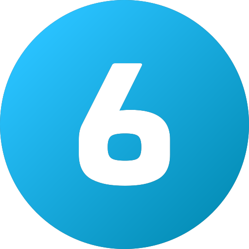 sechs Generic Flat Gradient icon