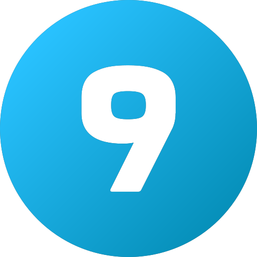 아홉 Generic Flat Gradient icon