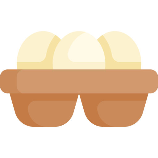 cartone di uova Kawaii Flat icona
