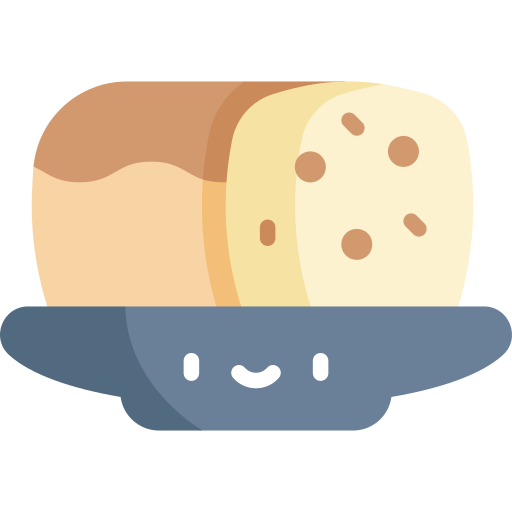 Rye bread Kawaii Flat icon