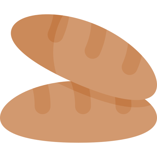 pan de molde Kawaii Flat icono