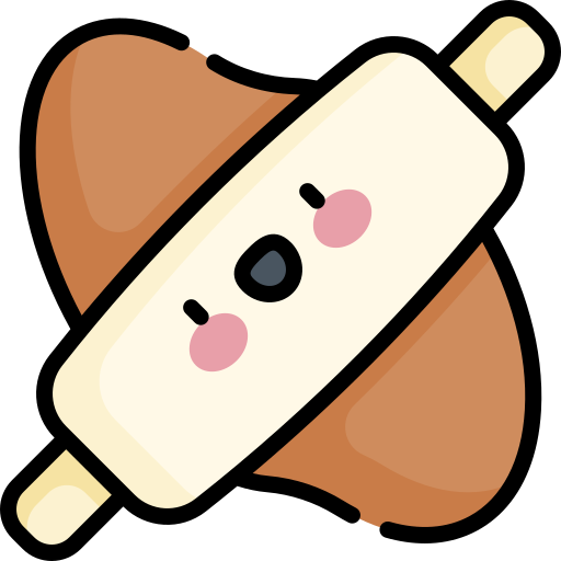 Rolling pin Kawaii Lineal color icon