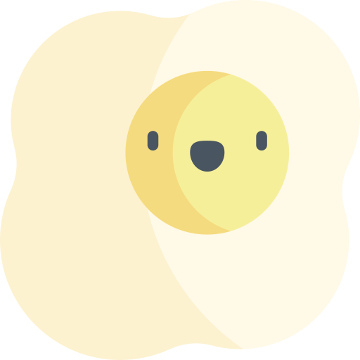 Жаренное яйцо Kawaii Flat иконка