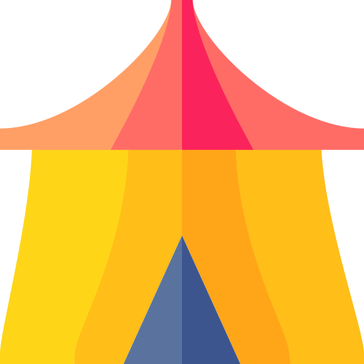 Circus tent Basic Straight Flat icon