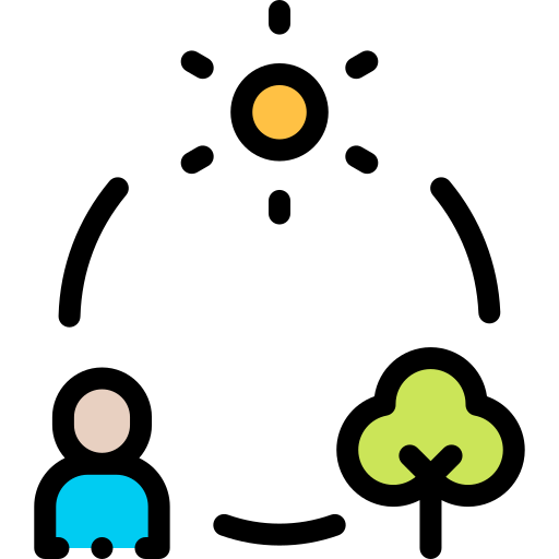 生態系 Detailed Rounded Lineal color icon