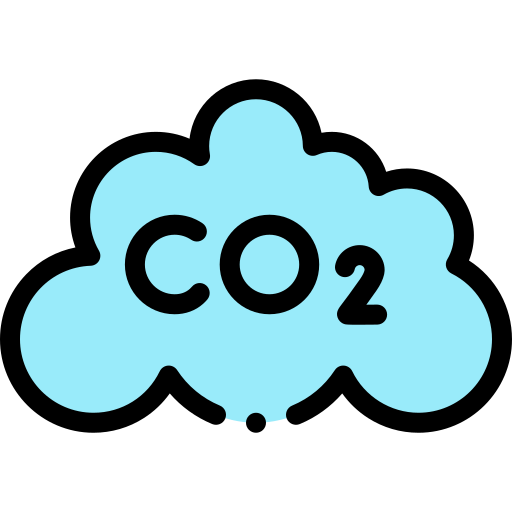co2-emission Detailed Rounded Lineal color icon