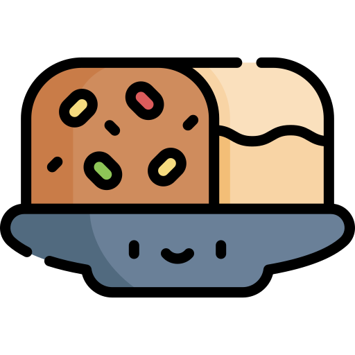 chleb żytni Kawaii Lineal color ikona