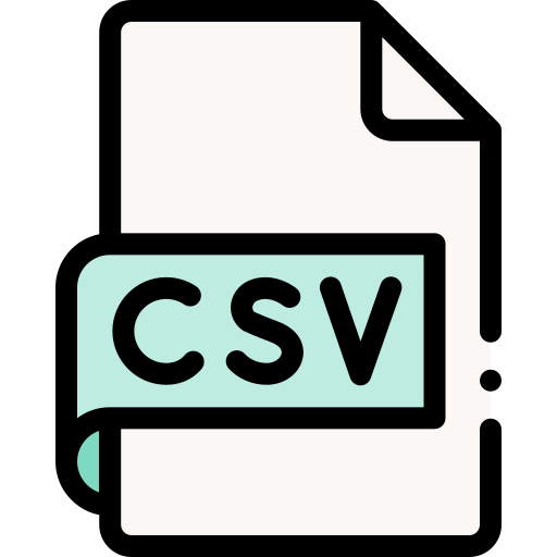 csv Detailed Rounded Lineal color icon