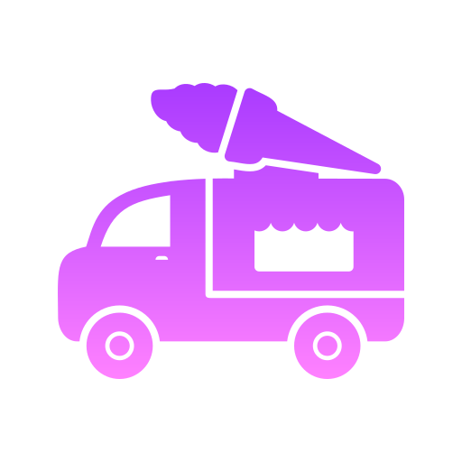 furgoneta de helados Generic Flat Gradient icono
