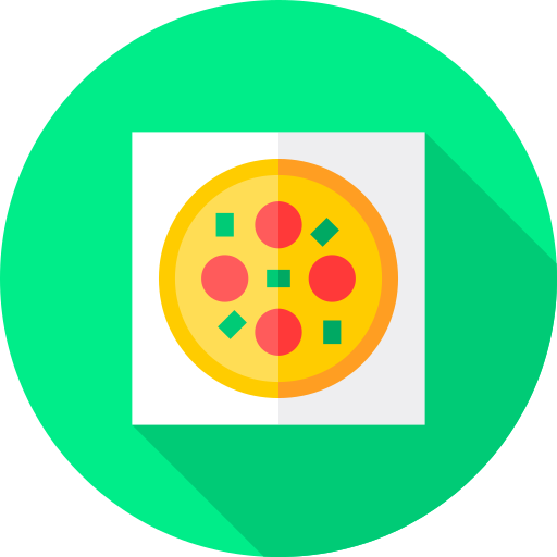 pizza Flat Circular Flat icono