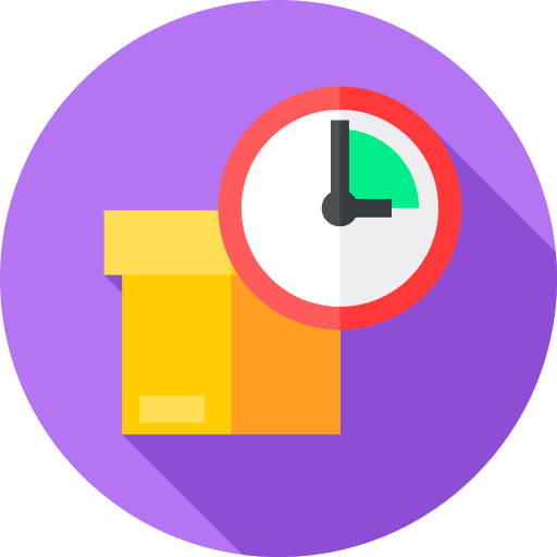 Delivery time Flat Circular Flat icon