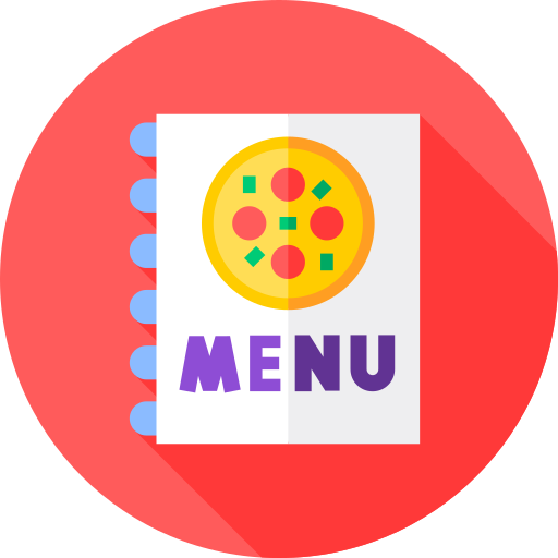 menu Flat Circular Flat Icône